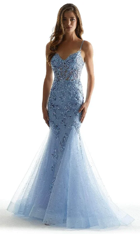 Sporty Wear Mori Lee 49043 - Embroidered Sleeveless Prom Dress