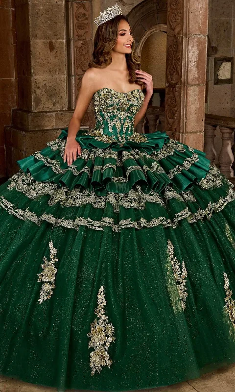 Cozy Fitting Rachel Allan RQ5003 - Strapless Lace Embellished Ballgown